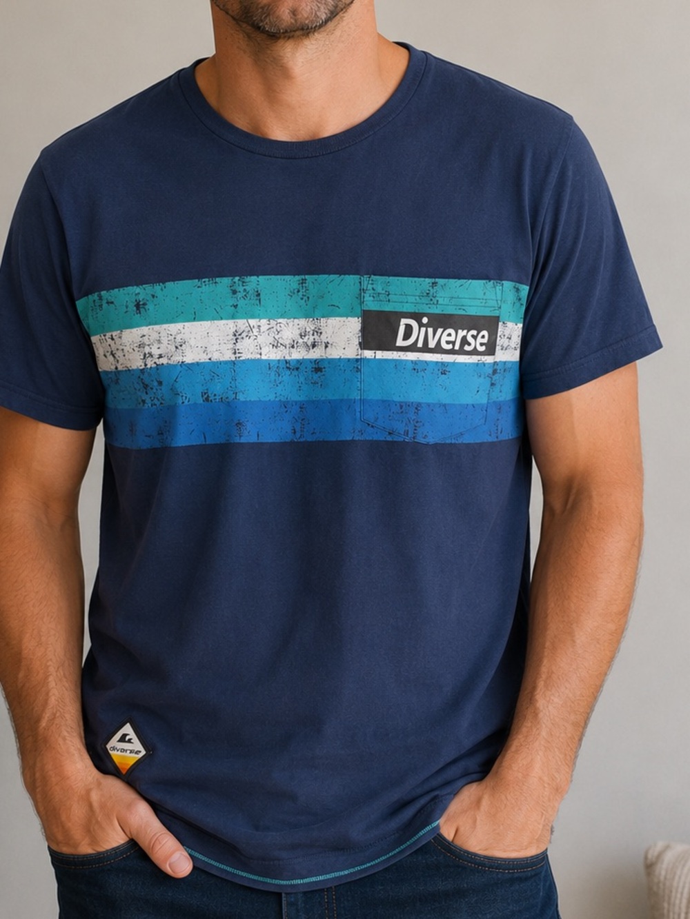 Navy Short-Sleeve Graphic Tee